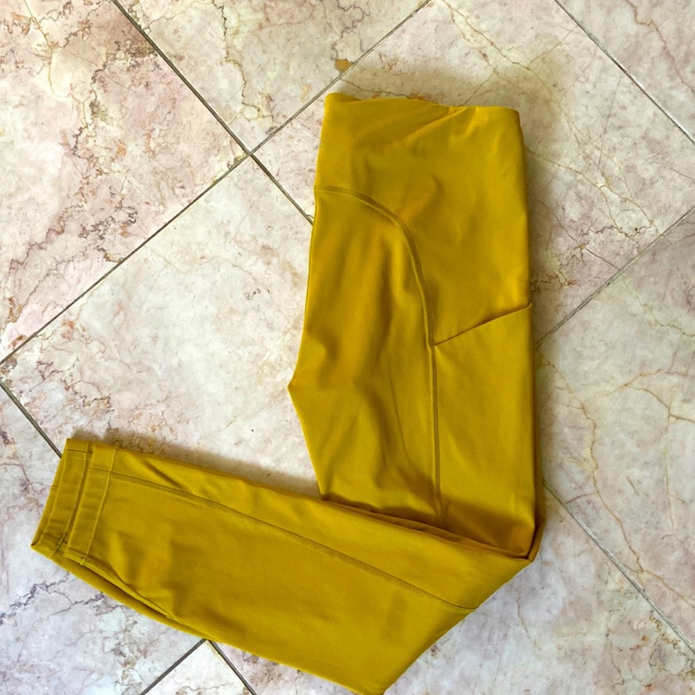 Athleta Golden Mustard High-Rise Leggings